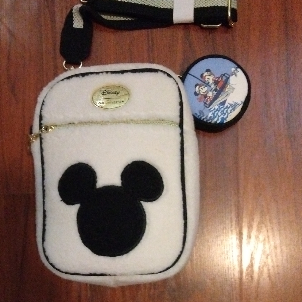 Disney Black and White Mickey Mouse Crossbody Bag